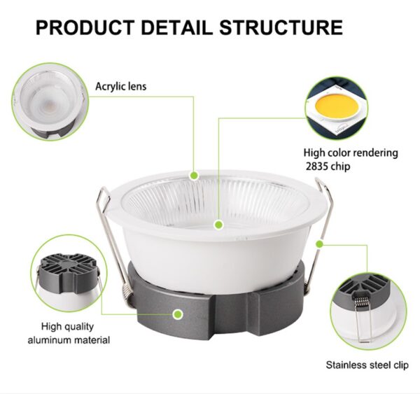 High-Quality Down Light Fixture – Long-Lasting Performance - Image 2
